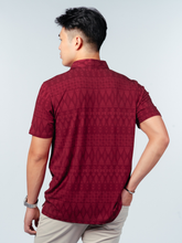 Load image into Gallery viewer, Kualesa Batik Tribute Polo - Tumpal Saffron