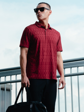Load image into Gallery viewer, Kualesa Batik Tribute Polo - Tumpal Saffron