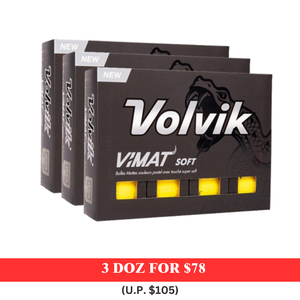 Volvik Vimat Soft Golf Balls - Yellow 3 doz for $78