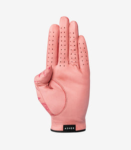 Asher Premium Leather Womens Glove Pair - Rose Gold
