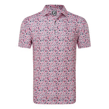 将图片加载到图库查看器，FootJoy Primrose Print Polo red pink
