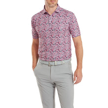 Load image into Gallery viewer, FootJoy Primrose Print Polo red pink
