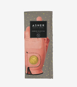 Asher Premium Leather Womens Glove Pair - Rose Gold