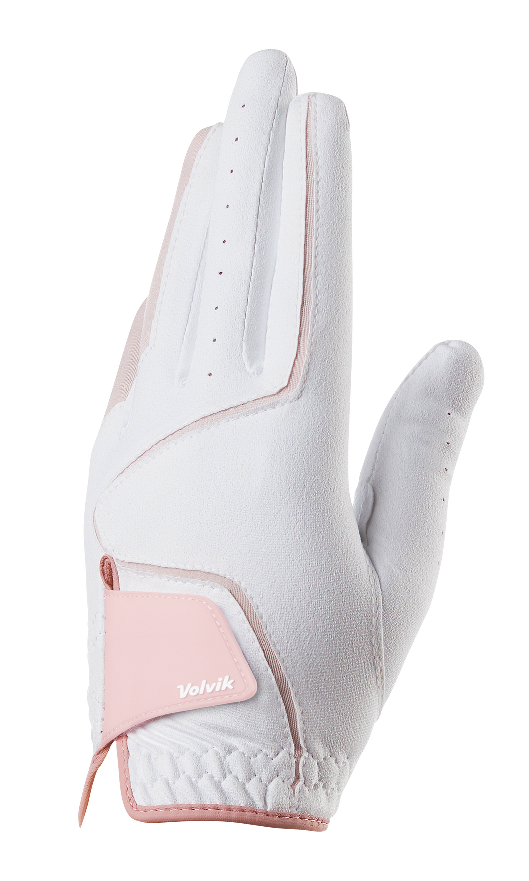 Volvik Synthetic Womens Glove Pair- White/Pink