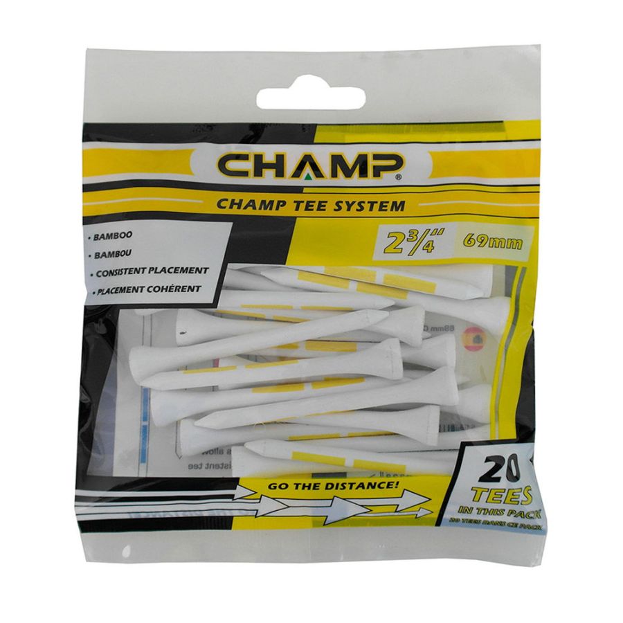 CHAMP WHT/YEL TEE 2-3/4