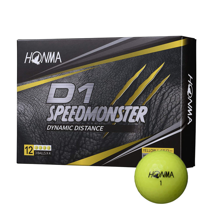 Honma D1 Speed Monster Golf Balls - Yellow