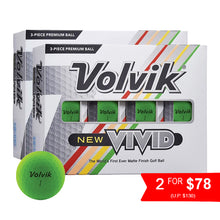 Load image into Gallery viewer, Volvik NEW Vivid Golf Balls - Green
