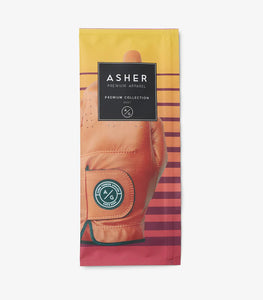 Asher Premium Leather Womens golf Glove Pair rust