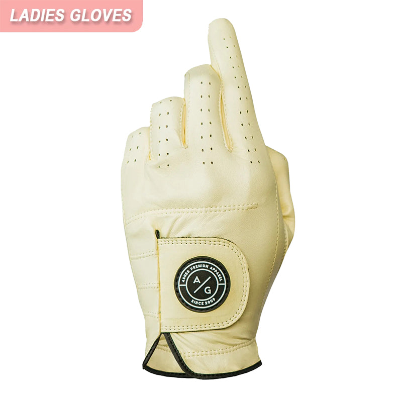 Asher Premium Leather Womens Glove Pair - Canary